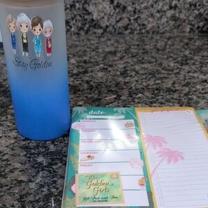 Golden Girls Tumbler And Notepad And Pen Set New